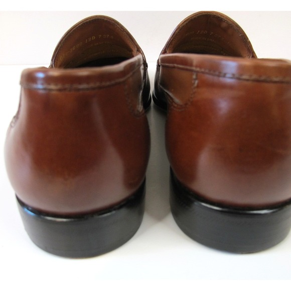 Giorgio‎ Brutini Le Glove Brown Leather Woven Tassel Loafers Men's Size 12D - Picture 6 of 11